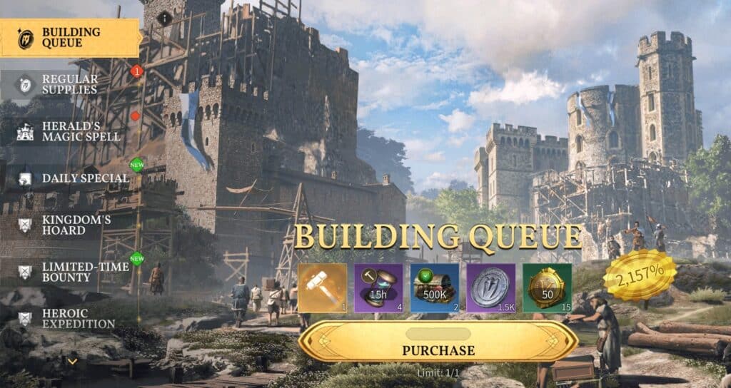 Age of Empires Mobile Best Bundles to Buy - Building Queue