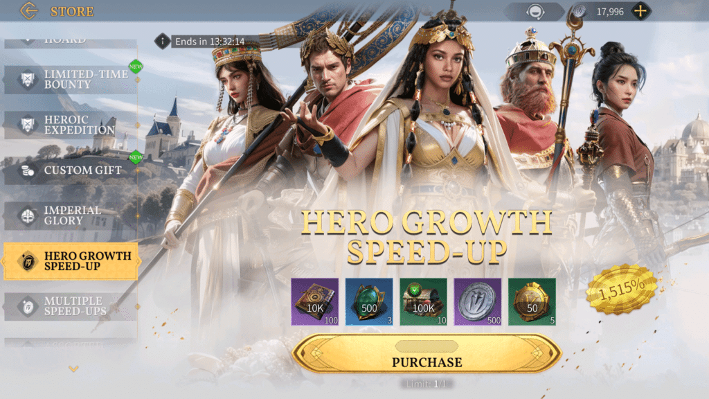 Age of Empires Mobile Best Bundles to Buy - Hero Growth Speed-Up