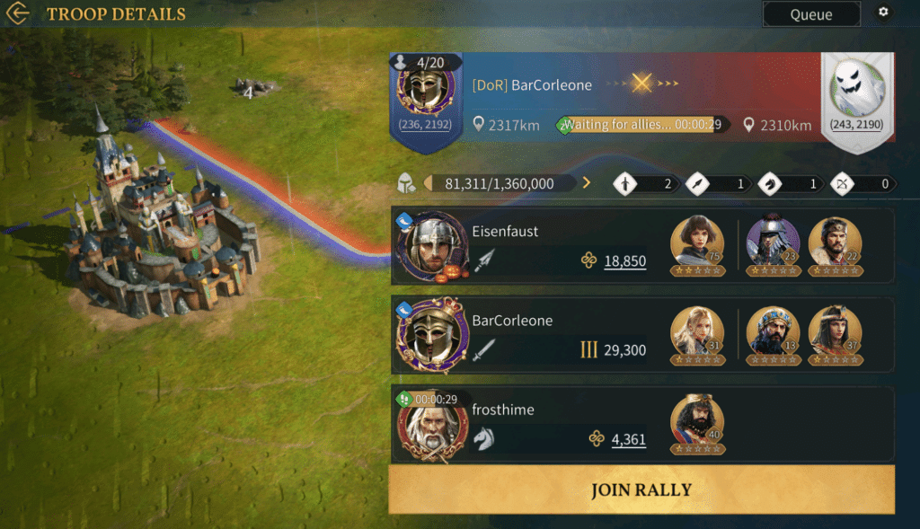 Age of Empires Mobile Rally Against the Tribes - Join Rally