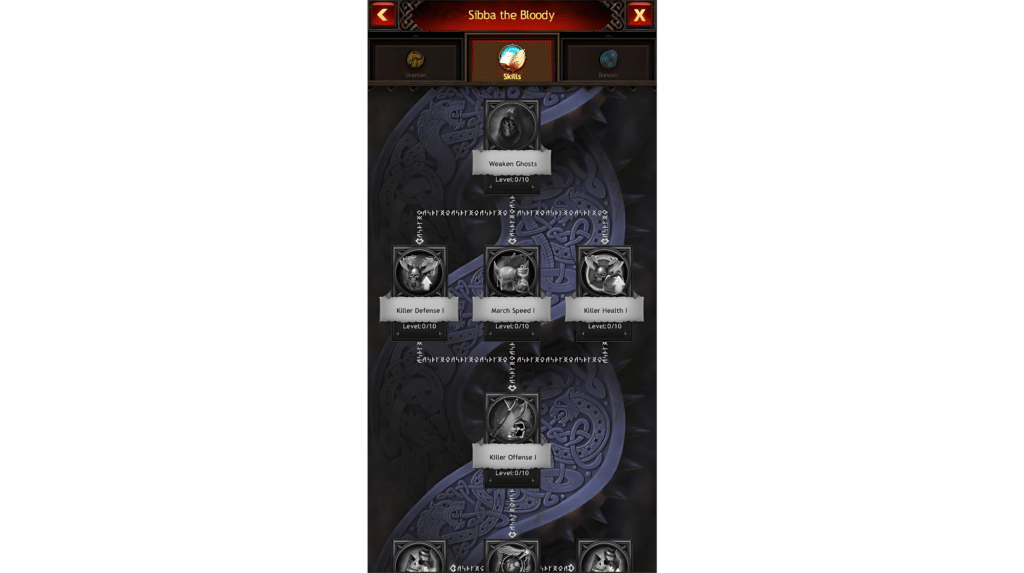 Vikings War of Clans Sibba the Bloody Guide sibba skills Vikings War of Clans Sibba the Bloody Skills Tree