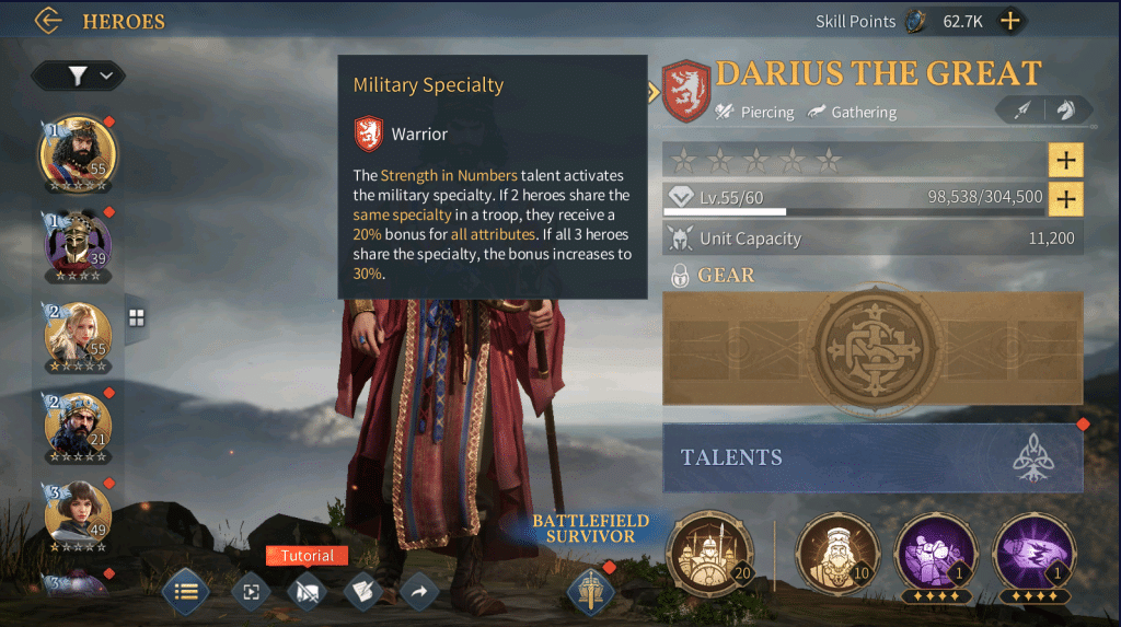 Age of Empires Mobile Military Specialty Guide