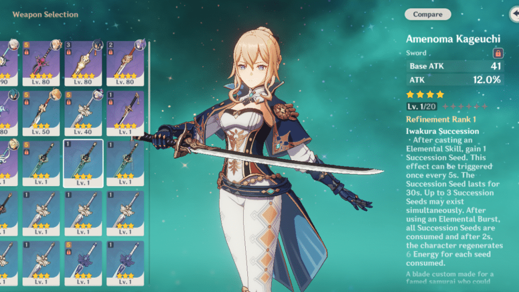 Genshin Impact Jean Guide Jean Weapons 1 Genshin Impact Jean - Weapons