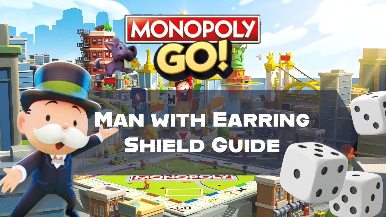Guide du Monopoly Go Man avec bouclier à boucles d'oreilles - Jeux Theria