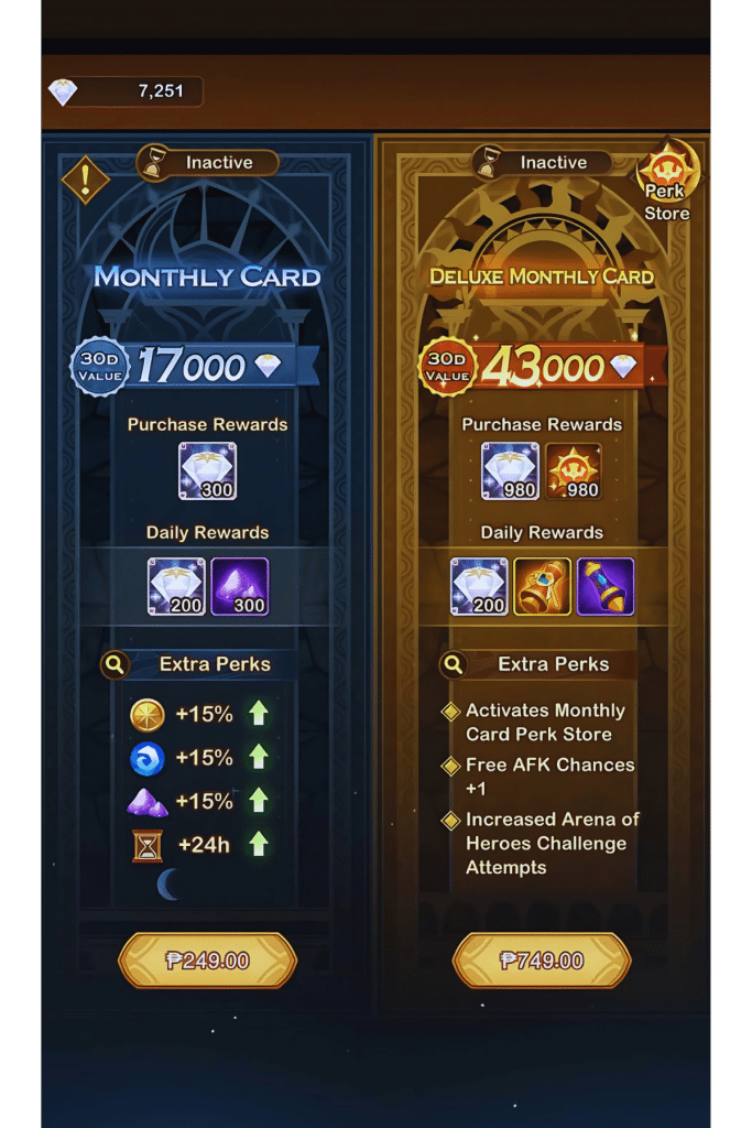 AFK Arena Merchants Guide Merchants Monthly Card AFK Arena Merchants Monthly Card