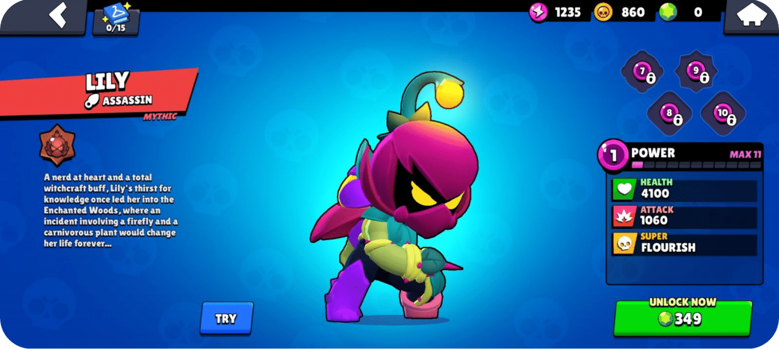 LILY DANS BRAWL STARS visual data 3