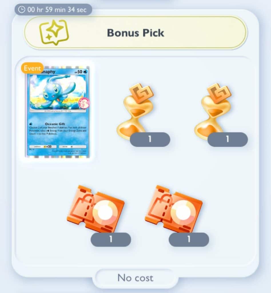 Pokemon TCG Pocket Manaphy and Snorlax Wonder Pick Event Bonus Pick Manaphy Snorlax Pokemon TCG Pocket Manaphy and Snorlax Wonder Pick Event