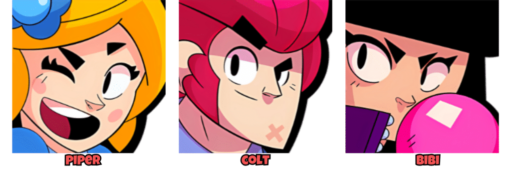 Brawl Stars Cool Shapes Guide Brawl Stars Piper Colt and Bibi Brawl Stars Cool Shapes Piper, Colt, and Bibi