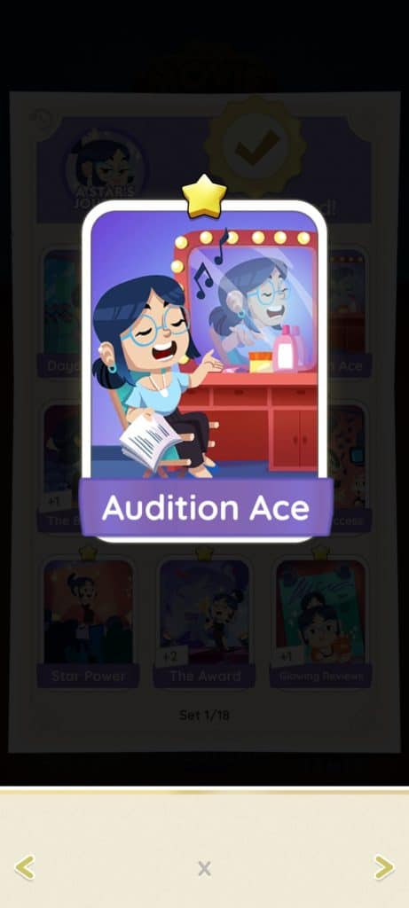 Monopoly Go A Star's Journey Monopoly Go A Stars Journey Audition Ace Monopoly Go A Star's Journey: Stickers