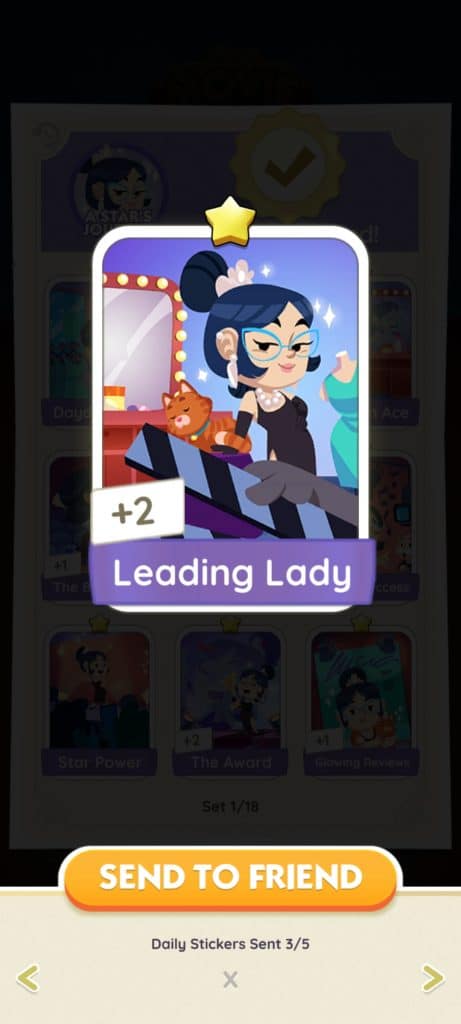 Monopoly Go A Star's Journey Monopoly Go A Stars Journey Leading Lady Monopoly Go A Star's Journey: Stickers