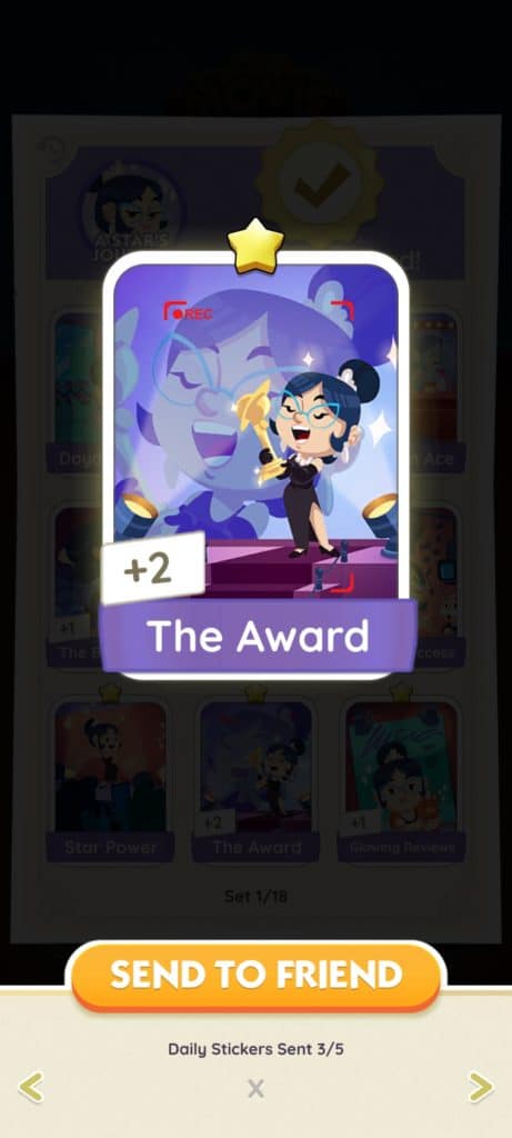 Monopoly Go A Star's Journey Monopoly Go A Stars Journey The Award Monopoly Go A Star's Journey: Stickers
