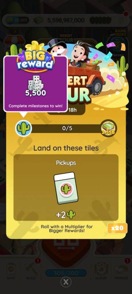 Monopoly Go Desert Tour (March 27) Monopoly Go Desert Tour March 27 Rewards 1 Monopoly Go Desert Tour: Rewards