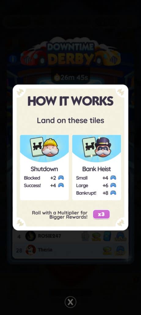 Monopoly Go Downtime Derby (March 23) Monopoly Go Downtime Derby March 23 How To Earn Points Monopoly Go Downtime Derby: How To Earn Points