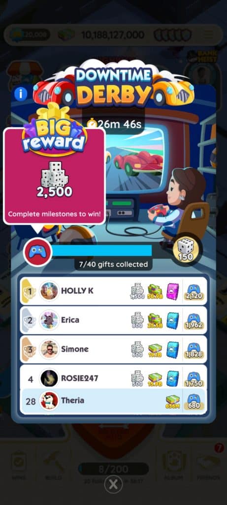 Monopoly Go Downtime Derby (March 23) Monopoly Go Downtime Derby March 23 Rewards Monopoly Go Downtime Derby: Rewards