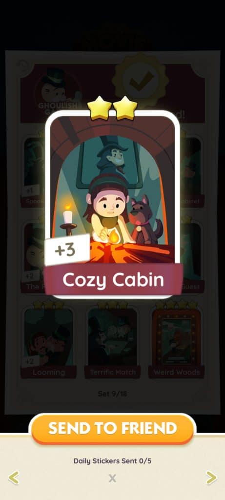 Monopoly Go Ghoulish Games Monopoly Go Ghoulish Games Cozy Cabin Monopoly Go Ghoulish Games: Stickers