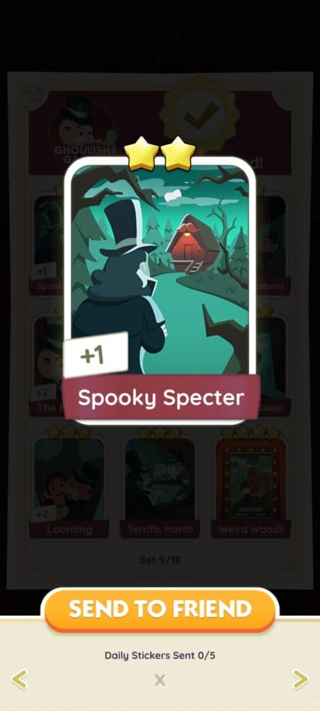 Monopoly Go Ghoulish Games Monopoly Go Ghoulish Games Spooky Specter Monopoly Go Ghoulish Games: Stickers