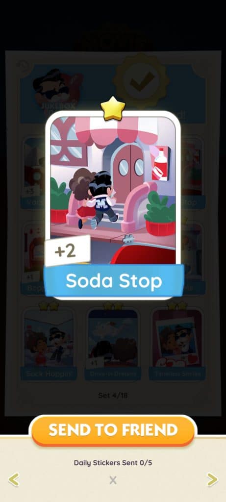 Monopoly Go Jukebox Days Monopoly Go Jukebox Days Soda Stop Monopoly Go Jukebox Days: Stickers