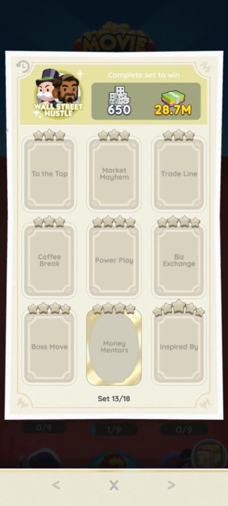 Monopoly Go Movie Night Album Monopoly Go Movie Night Set 13 Monopoly Go Movie Night Album: Sticker Set and Rewards