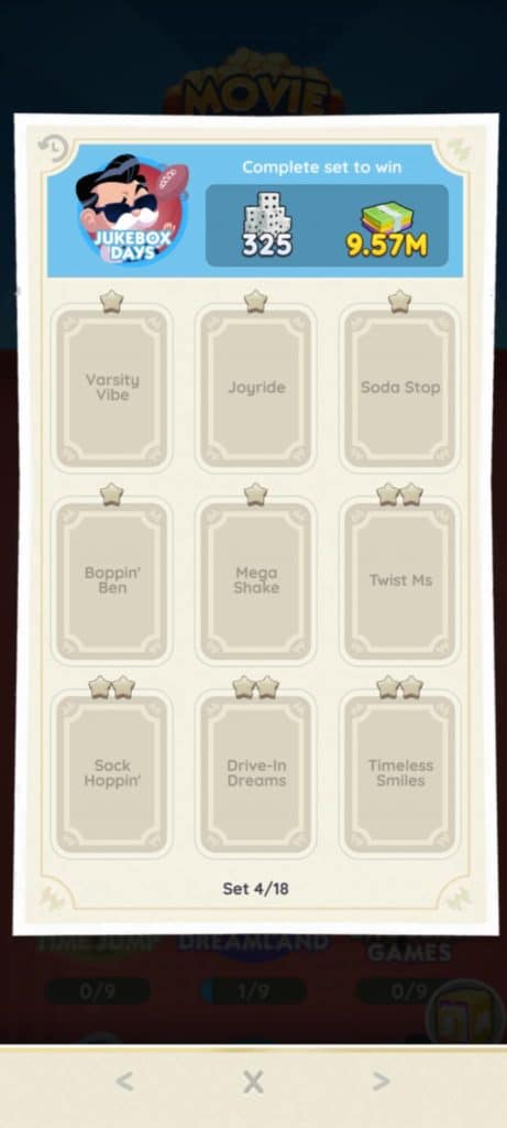 Monopoly Go Movie Night Album Monopoly Go Movie Night Set 4 Monopoly Go Movie Night Album: Sticker Set and Rewards