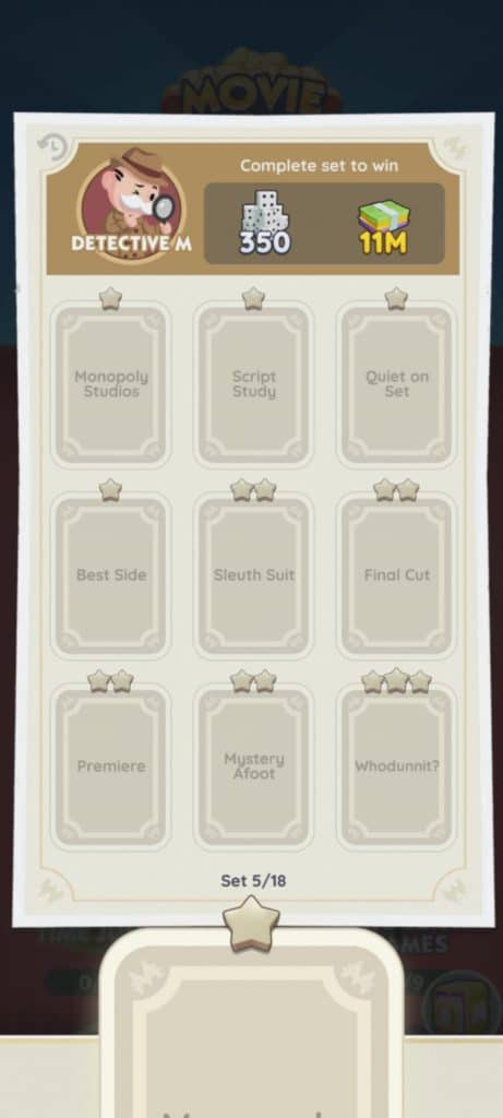 Monopoly Go Movie Night Album Monopoly Go Movie Night Set 5 Monopoly Go Movie Night Album: Sticker Set and Rewards