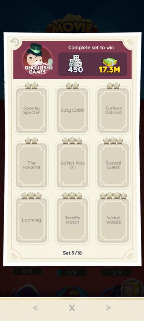 Monopoly Go Movie Night Album Monopoly Go Movie Night Set 9 Monopoly Go Movie Night Album: Sticker Set and Rewards