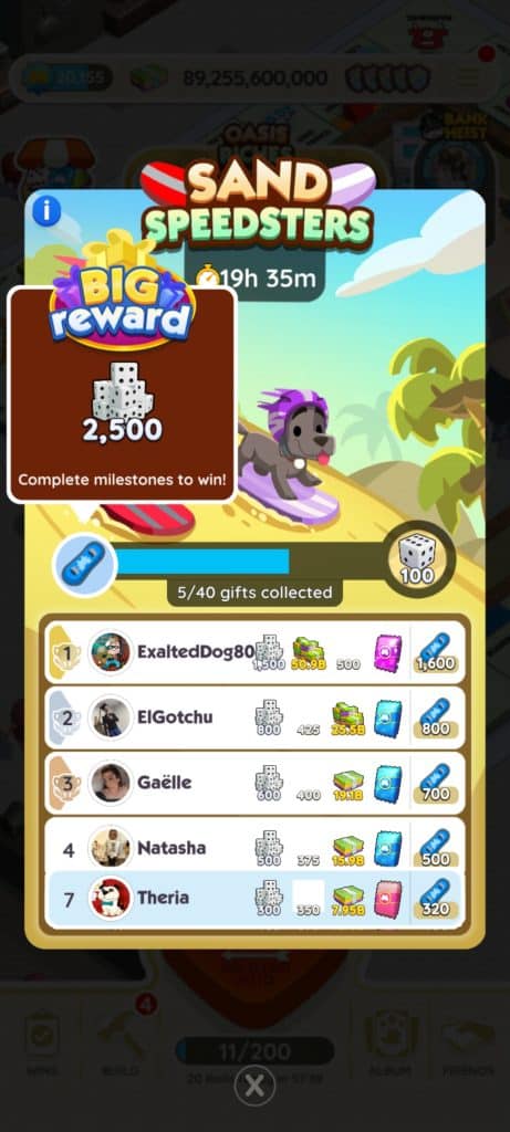 Monopoly Go Sand Speedsters (March 30) Monopoly Go Sand Speedsters March 30 Rewards Monopoly Go Sand Speedsters: Rewards