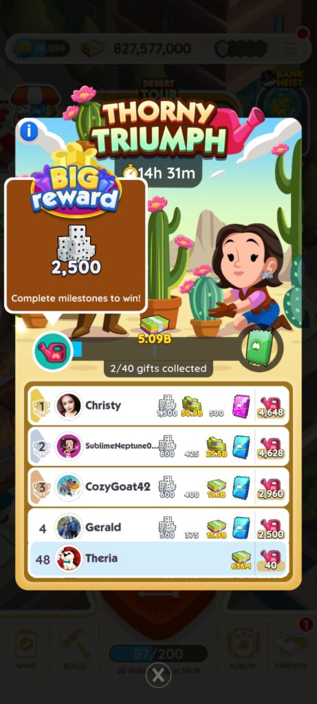 Monopoly Go Thorny Triumph (March 27) Monopoly Go Thorny Triumph March 27 Rewards Monopoly Go Thorny Triumph: Rewards