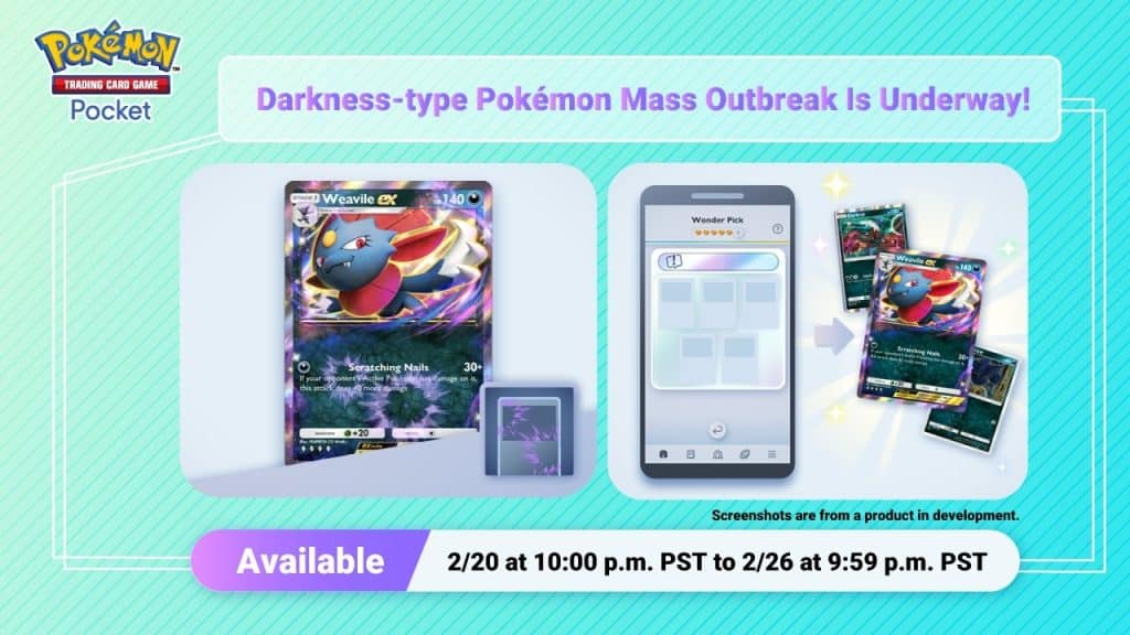 Pokemon TCG Pocket Darkness Mass Outbreak Pokemon TCG Pocket Darkness Pokemon TCG Pocket Darkness Mass Outbreak - Pokemon TCG Pocket Darkness