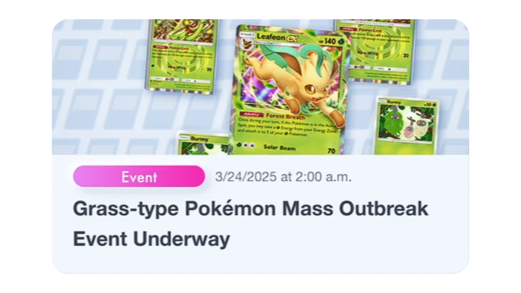 Pokemon TCG Pocket Grass Mass Outbreak Pokemon TCG Pocket Grass Mass Outbreak Pokemon TCG Pocket Grass Mass Outbreak