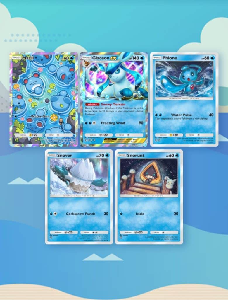 Pokemon TCG Pocket Triumphant Light Guide Water type Pokemon TCG Pocket Triumphant Light