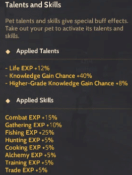 Black Desert Online Pets Guide image 1070 Black Desert Online - Pet Talent and Skills