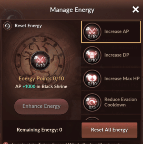 Black Desert Online Black Shrine Guide image 1225 Black Desert Online - Managing Energy