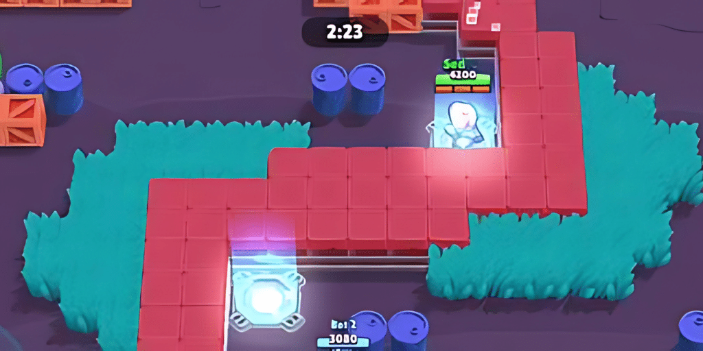 Brawl Stars Rattlesnake Ravine Guide Brawl Stars Middle Teleporters Brawl Stars Rattlesnake Ravine Middle Teleporters