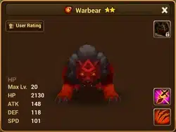 Summoners War Hall of Light Guide Fire warbear Summoners War Hall of Light Guide - Fire warbear