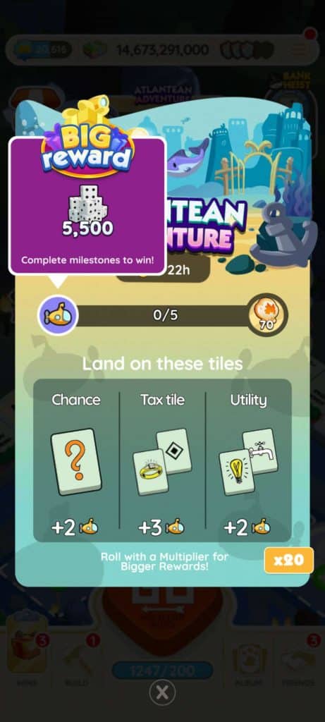 Monopoly Go Atlantean Adventure (April 8) Monopoly Go Atlantean Adventure April 8 Rewards 2 Monopoly Go Atlantean Adventure : Rewardsv