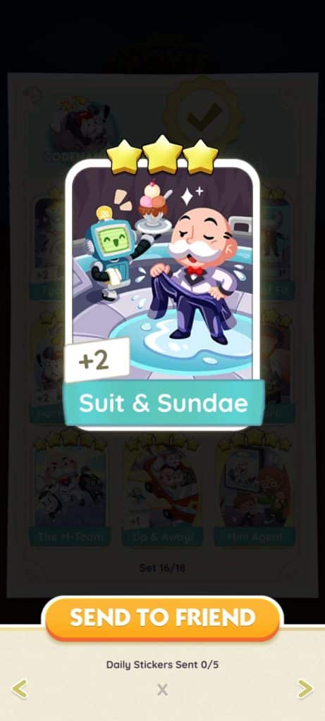 Monopoly Go Codename M Monopoly Go Codename M Suit and Sundae Monopoly Go Codename M: Stickers