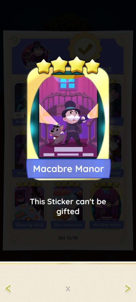 Monopoly Go Ghost Stories Monopoly Go Ghost Stories Macabre Manor Monopoly Go Ghost Stories: Stickers