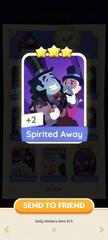 Monopoly Go Ghost Stories Monopoly Go Ghost Stories Spirited Away Monopoly Go Ghost Stories: Stickers