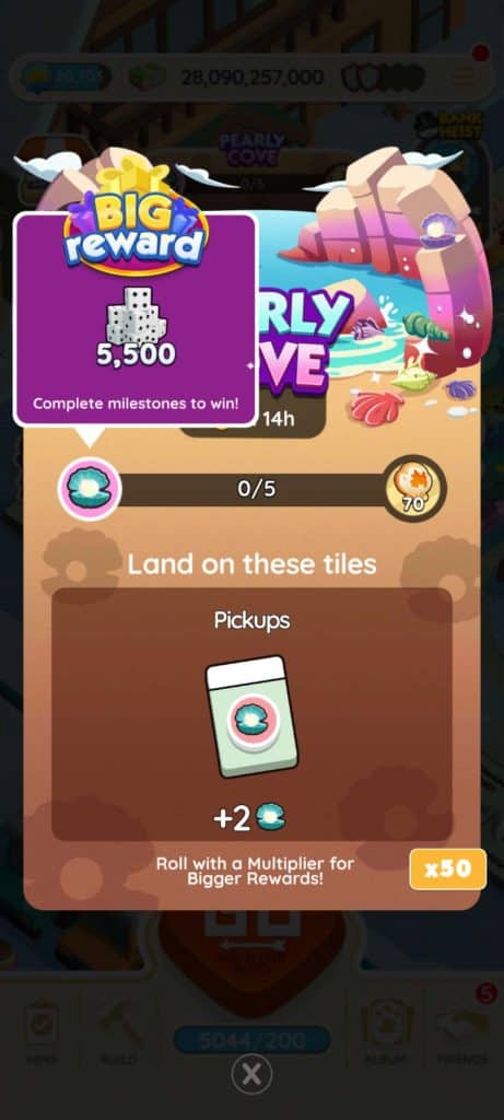 Monopoly Go Pearly Cove (April 10) Monopoly Go Pearly Cove April10 Rewards Monopoly Go Pearly Cove: Rewards