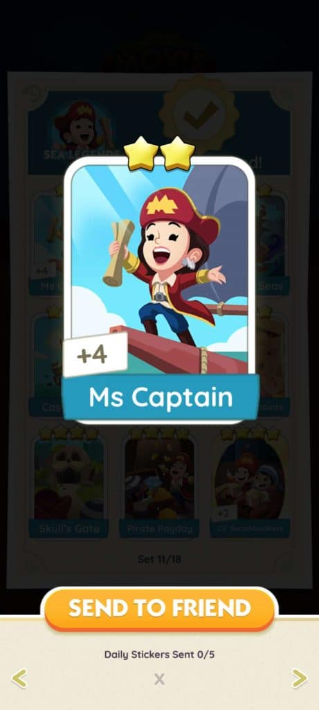 Monopoly Go Sea Legends Monopoly Go Sea Legends Ms Captain Monopoly Go Sea Legends: Stickers