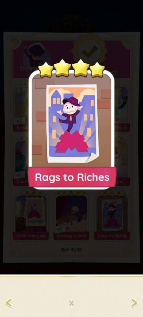 Monopoly Go Steppin Star Monopoly Go Steppin Star Rags to riches Monopoly Go Steppin Star: Stickers