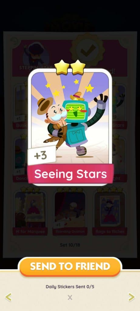 Monopoly Go Steppin Star Monopoly Go Steppin Star Seeing Stars Monopoly Go Steppin Star: Stickers