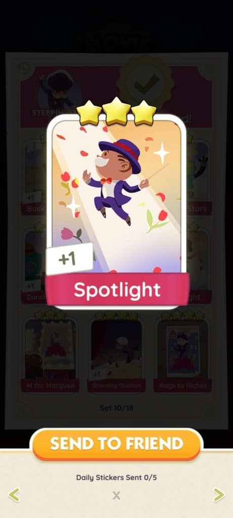 Monopoly Go Steppin Star Monopoly Go Steppin Star Spotlight Monopoly Go Steppin Star: Stickers