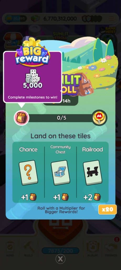 Monopoly Go Sunlit Stroll (April 13) Monopoly Go Sunlit Stroll April 13 Rewards Monopoly Go Sunlit Stroll: Rewards