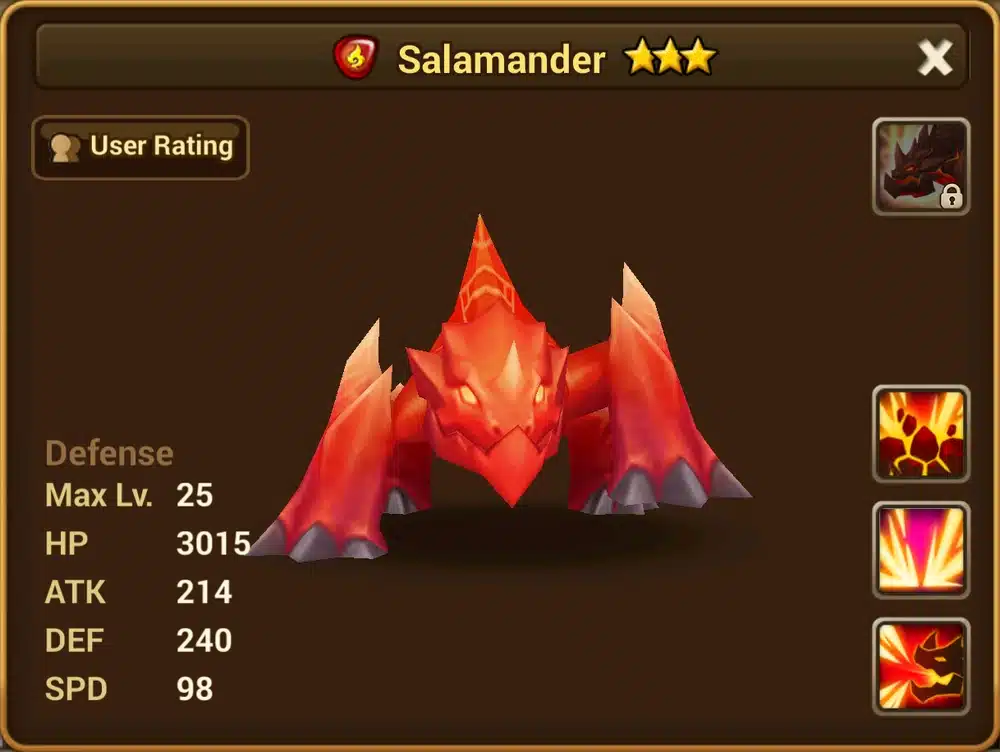 Summoners War Krakdon Fire Salamander Guide Salamander 29 front Summoners War Krakdon Fire Salamander Guide - Krakdon