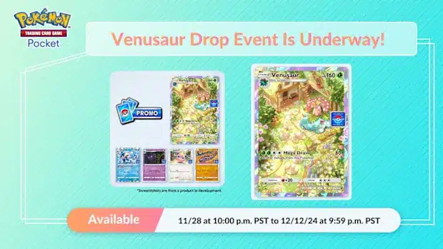Pokemon TCG Pocket Venusaur Drop Event Venusaur Drop Event Pokemon TCG Pocket Venusaur Drop Event - Venusaur Drop Event