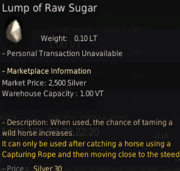 Black Desert Online Horses Guide image 1229 Black Desert Online - Lump of Raw Sugar