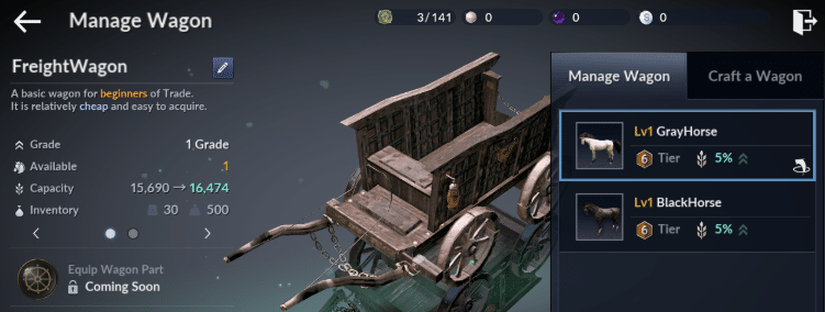 Black Desert Online Merchantry Guide image 1429 Black Desert Online - Manage Wagon