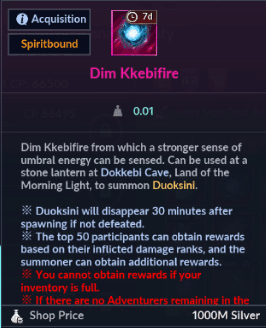 Black Desert Online Donghae Province Guide image 2173 Black Desert Online - Dim Kkebifire