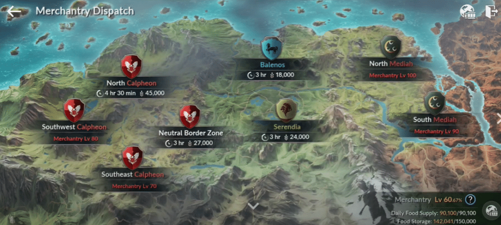 Black Desert Online Family Dispatch Guide image 2460 Black Desert Online - Merchantry Dispatch Map