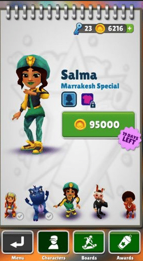 Subway Surfers Limited Character Salma Guide subwaysurfers salma purchase 1 Subway Surfers Limited Character Salma Guide - Purchase Salma